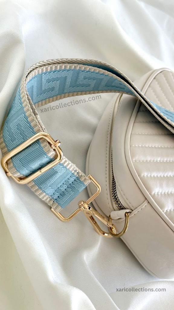 Amani Light Blue Bag Strap Gold Hardware