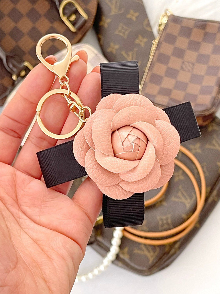 Camellia - Light Pink Bag Charm - Key Charm
